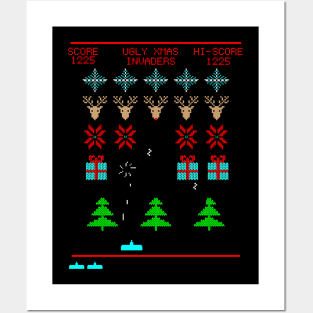 Ugly Christmas Invaders Posters and Art